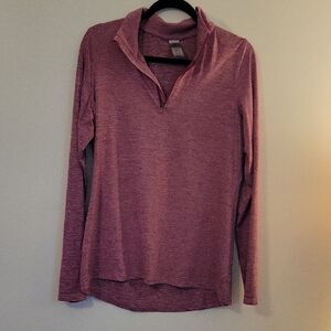 Champion Women's Heathered Pink Long Sleeve Top